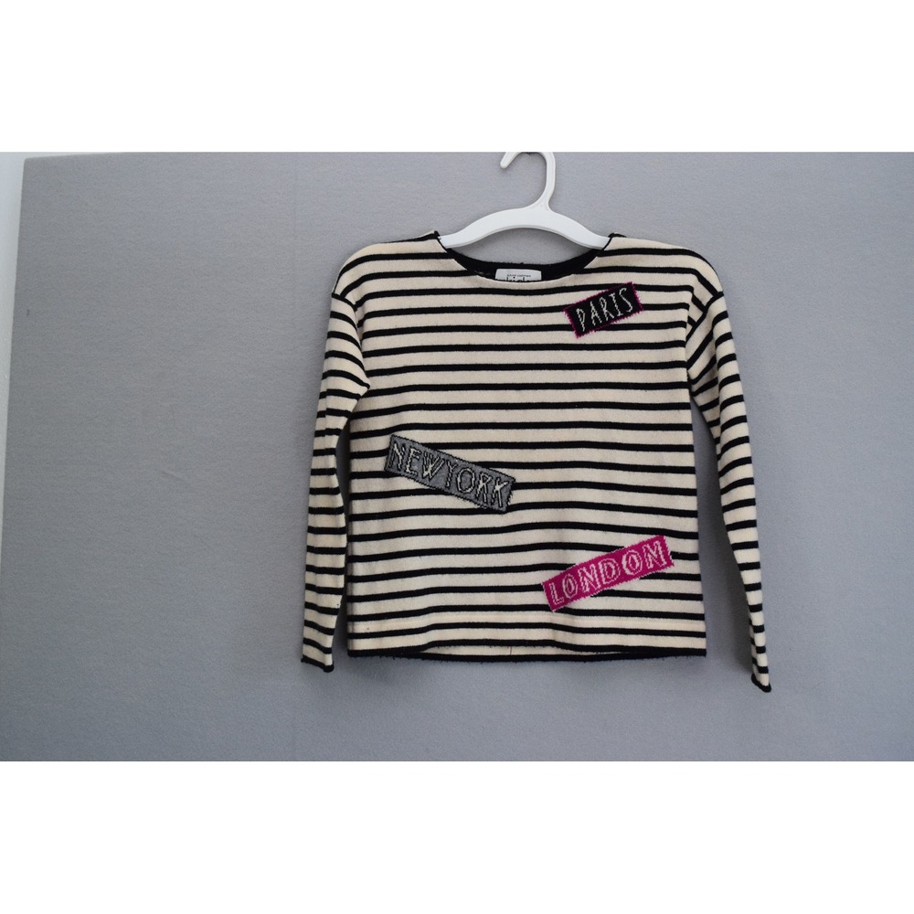Autumn Cashmere Kids Striped Sweater 8 Paris New York London Rome
